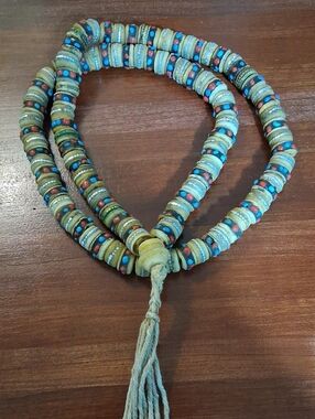 Tibetan Mala Prayer Meditation Beads Turquoise Coral Yak